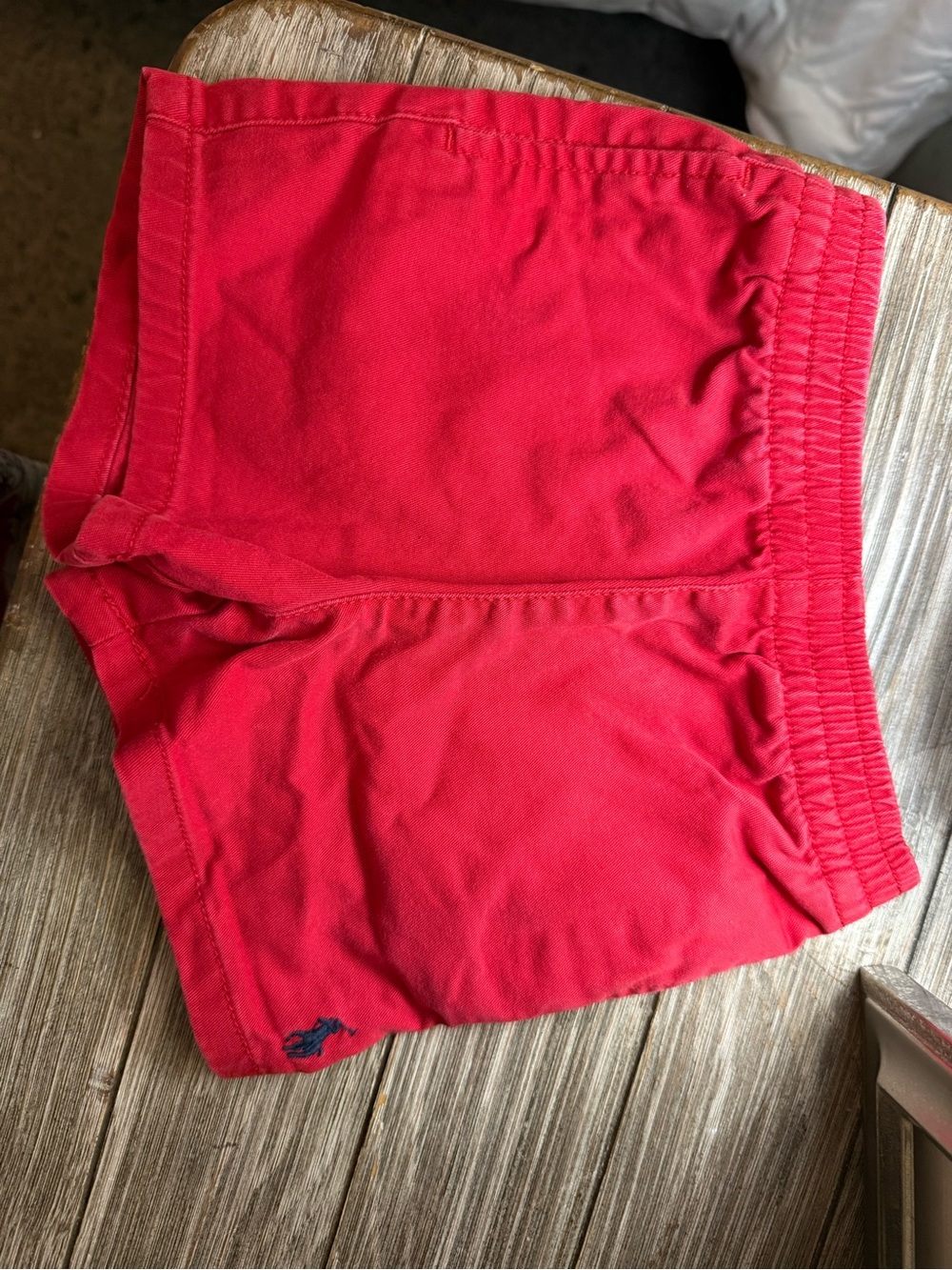 Ralph Lauren Red Kids Elastic-Waist Polo Shorts